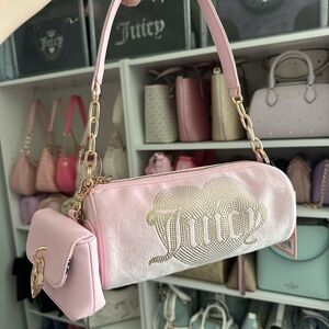 Juicy Couture Baby Pink Barrel Bag with Pouch